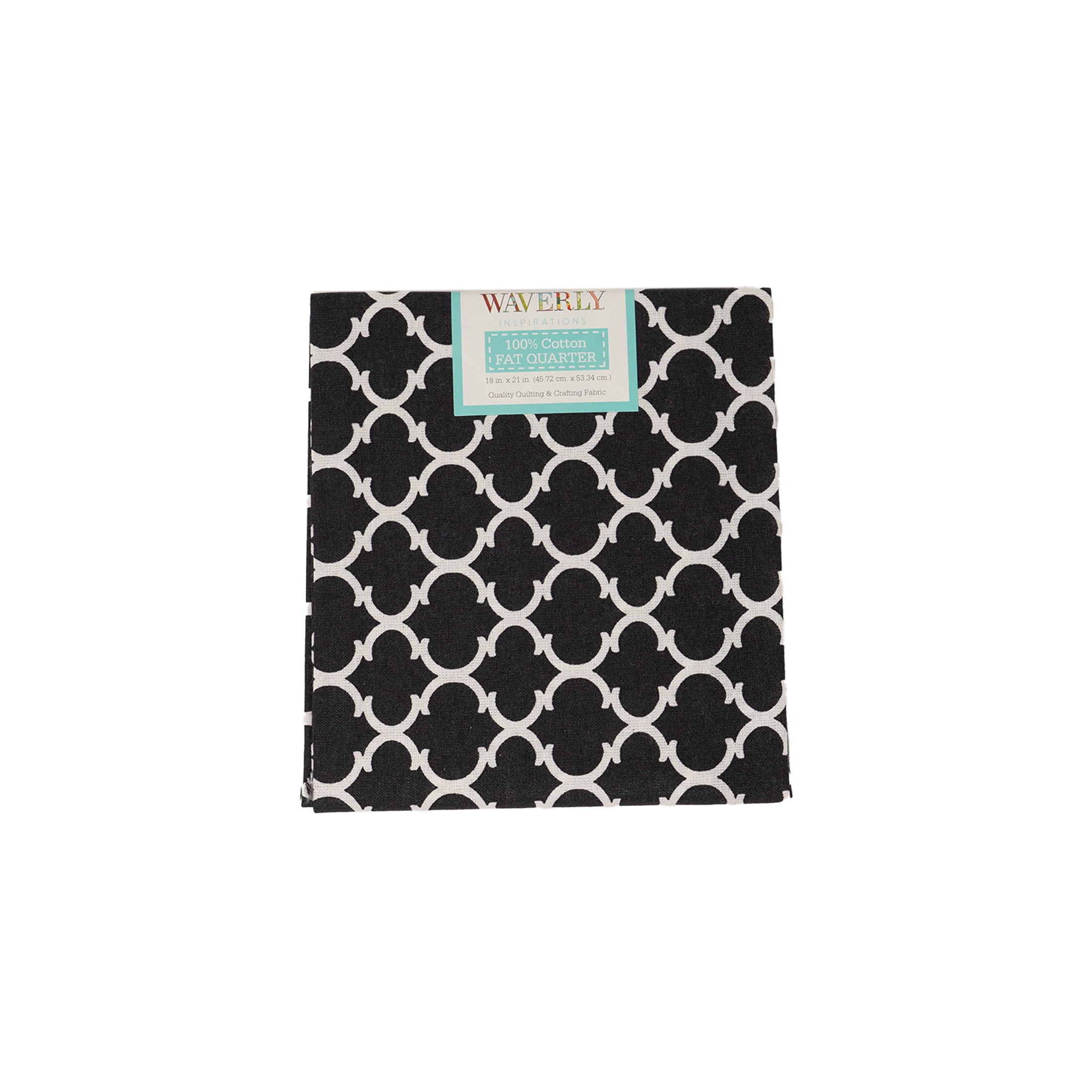 Waverly Inspirations, 100% Cotton, Sewing & Crafting, Ogee Curl Onyx, Fat Quarter, Prints, 21 x 18