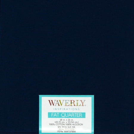 Waverly Inspirations 18" x 21" 100% Cotton Fat Quarter Solid Ink Print Quilting & Craft Fabric, 1 Each