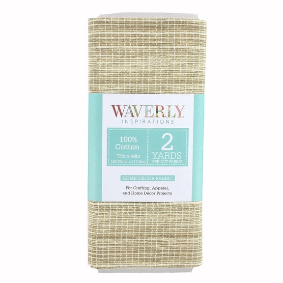 Waverly Inspirations 2 Yard Cut Cotton Duck Fabric, Grasscloth Texture for Do-It-Yourself Sewing & Craft Projects
