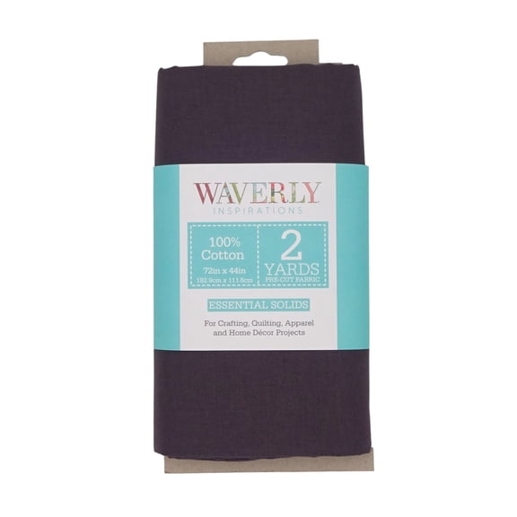 Waverly Inspirations 2 Yard Cut 100% Cotton Solid Fabric, Charcoal, 44" Wide for Quilting & Sewing