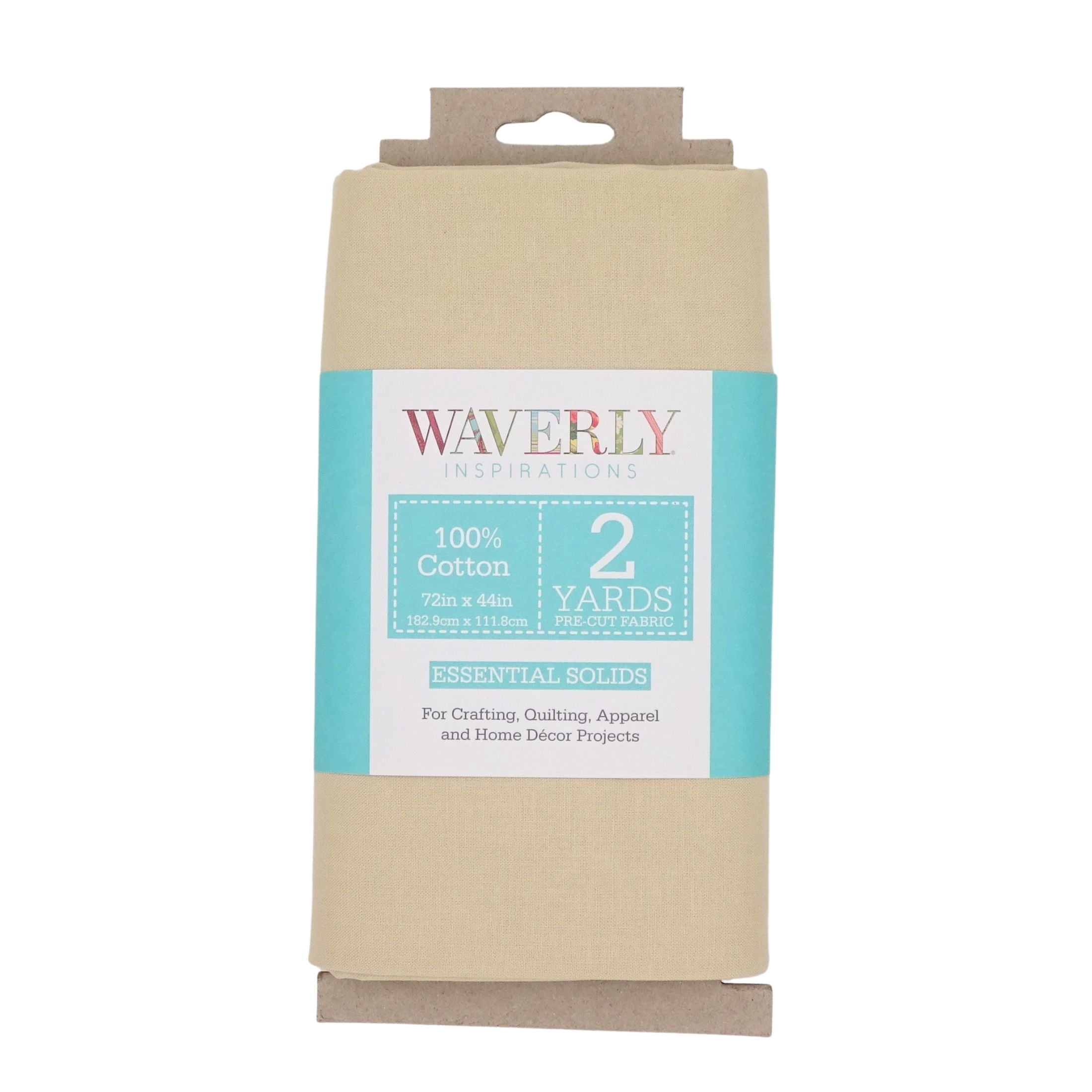 Waverly Inspirations 2 Yard Cut 100% Cotton Solid Fabric, Linen, 44" Wide for Quilting & Sewing