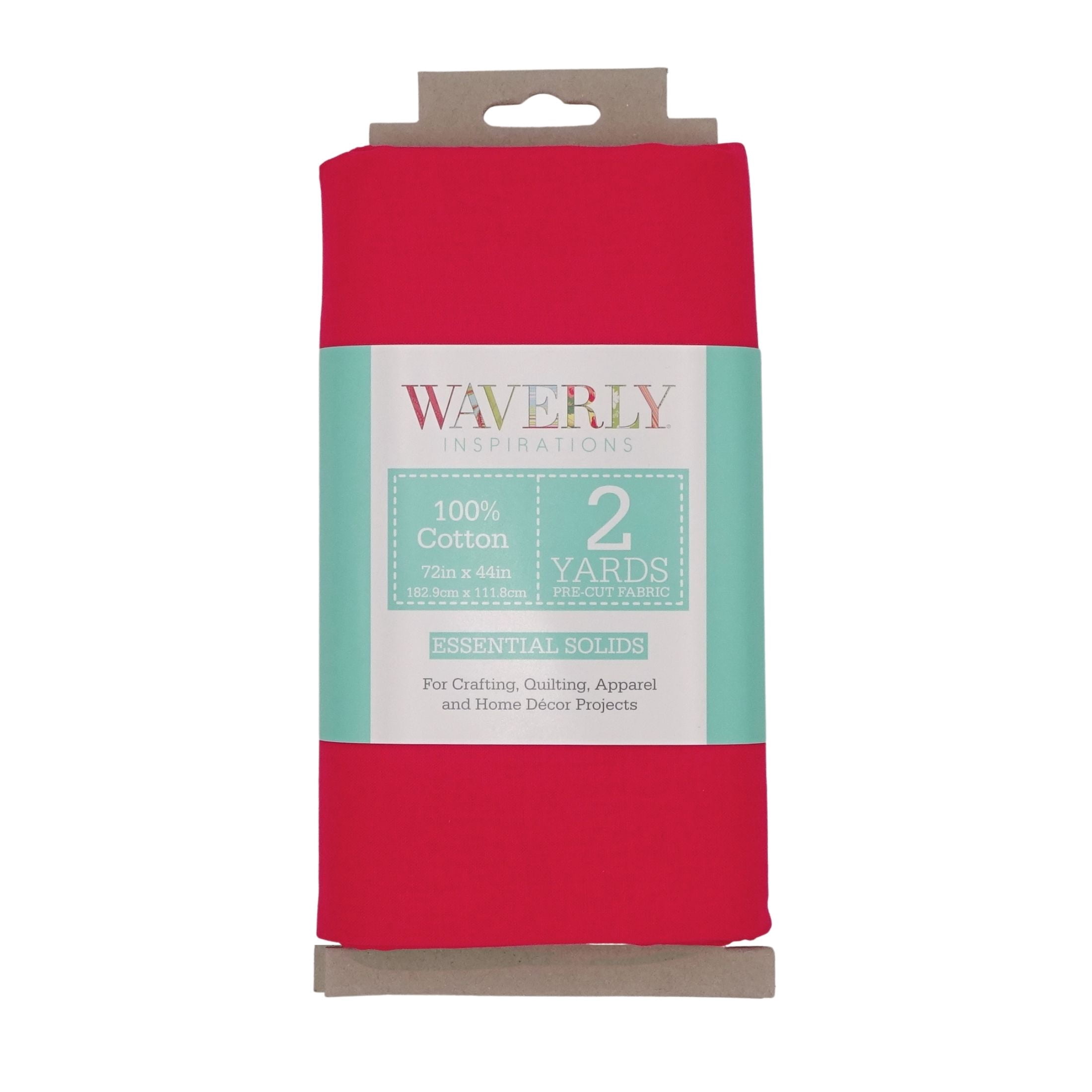 Waverly Inspirations 2 Yard Cut 100% Cotton Solid Fabric, Lipstick, 44" Wide for Quilting & Sewing