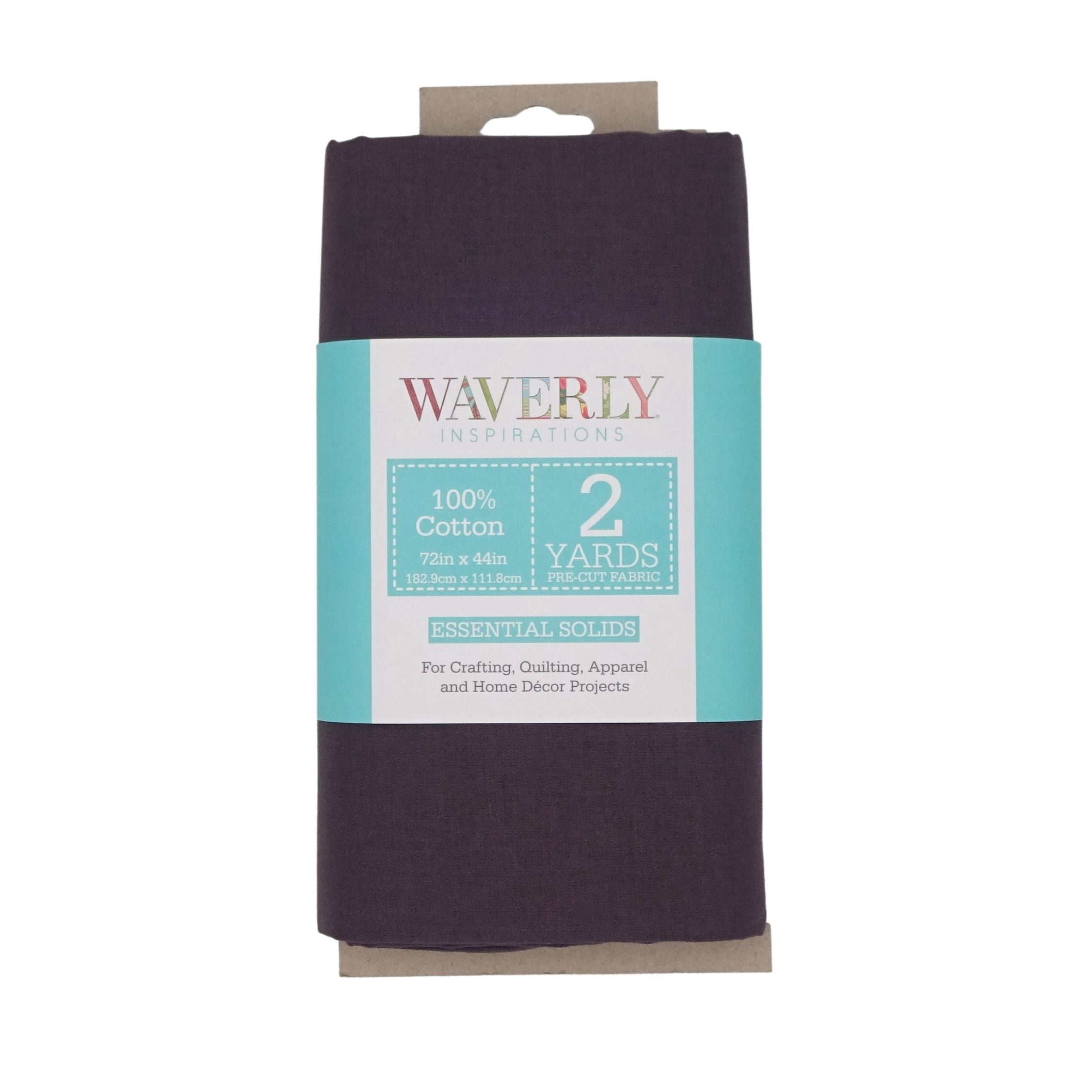 Waverly Inspirations 2 Yard Cut 100% Cotton Solid Fabric, Charcoal, 44" Wide for Quilting & Sewing