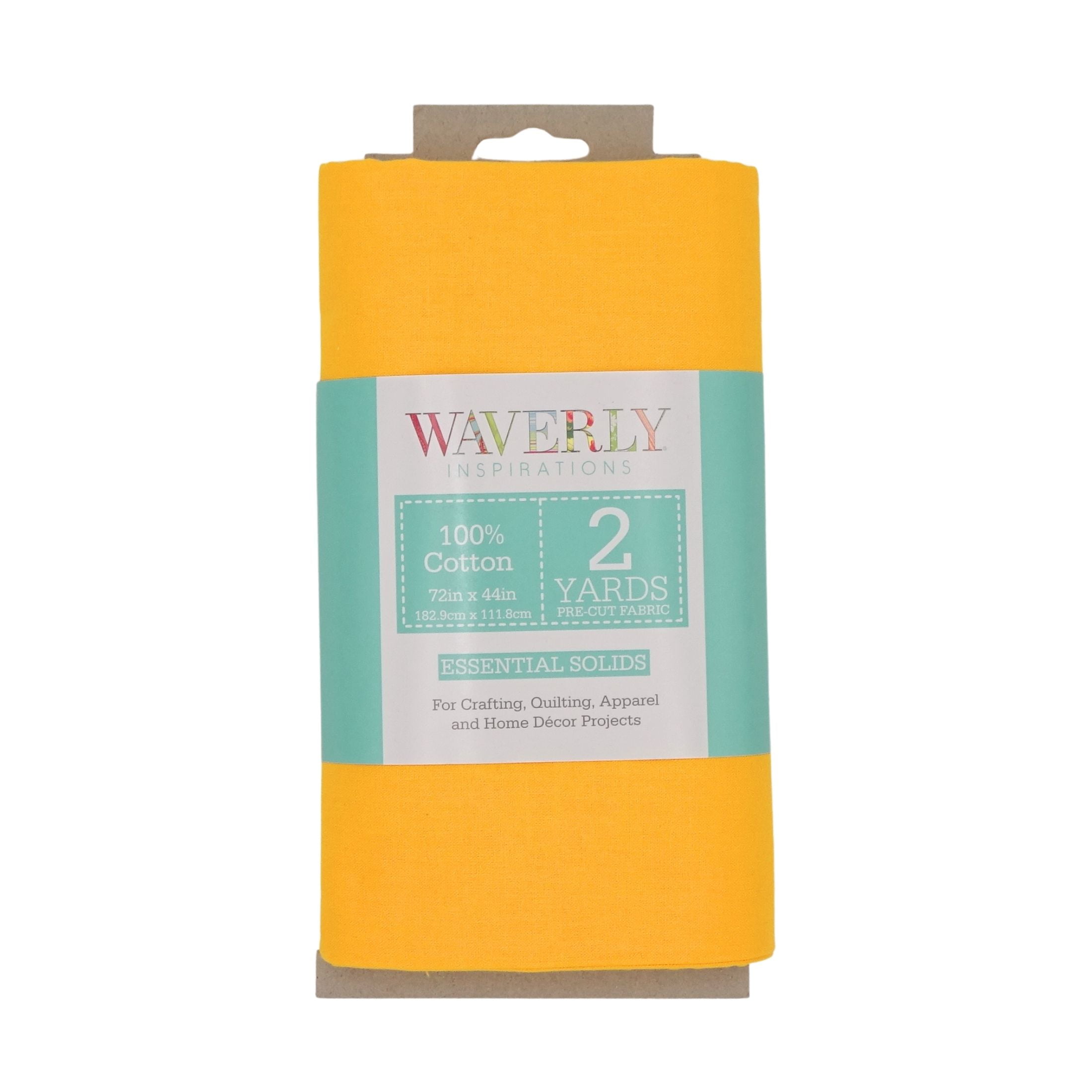 Waverly Inspirations 2 Yard Cut 100% Cotton Solid Fabric, Marigold, 44" Wide for Quilting & Sewing