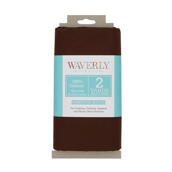 Waverly Inspirations 2 Yard Cut 100% Cotton Solid Fabric, Truffle, 44" Wide for Quilting & Sewing
