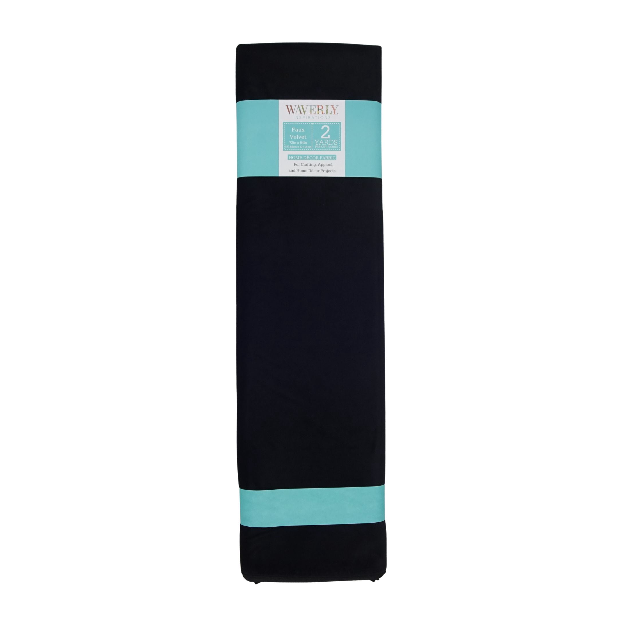 Waverly Inspirations 2 Yard Cut Faux Velvet Fabric, Black, 54” Wide for Crafts & DIY Projects