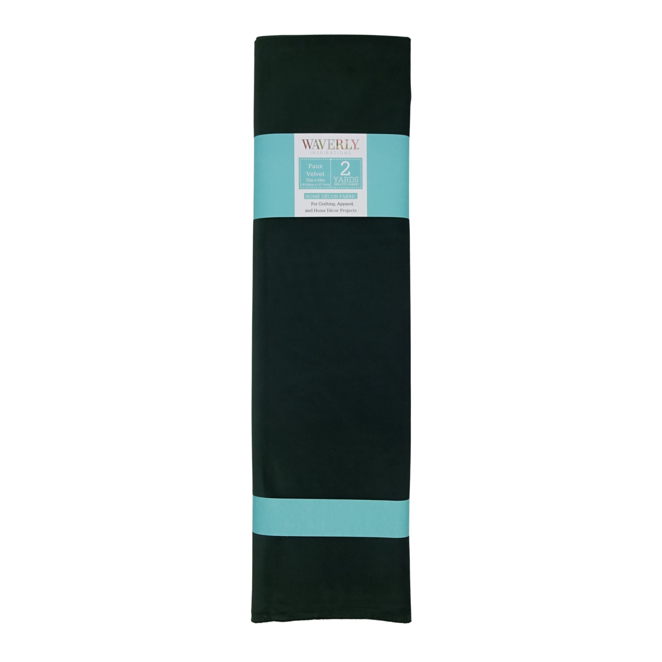 Waverly Inspirations 2 Yard Cut Faux Velvet Fabric, Hunter Green, 54” Wide for Crafts & DIY Projects