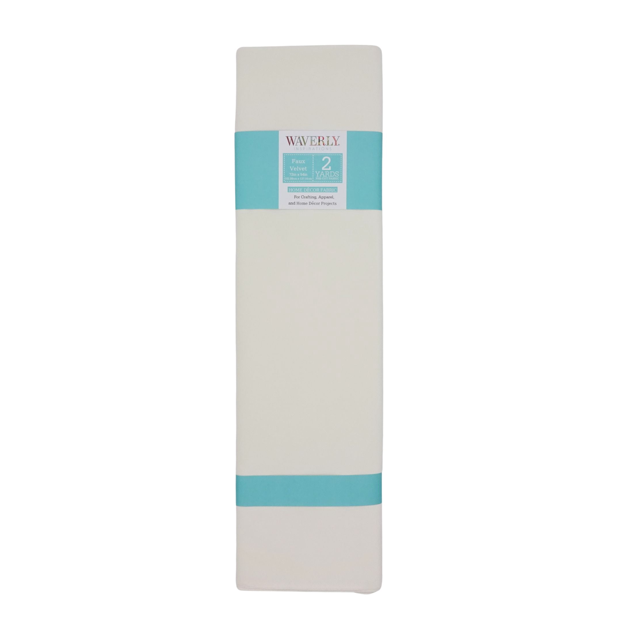 Waverly Inspirations 2 Yard Cut Faux Velvet Fabric, Ivory, 54” Wide for Crafts & DIY Projects