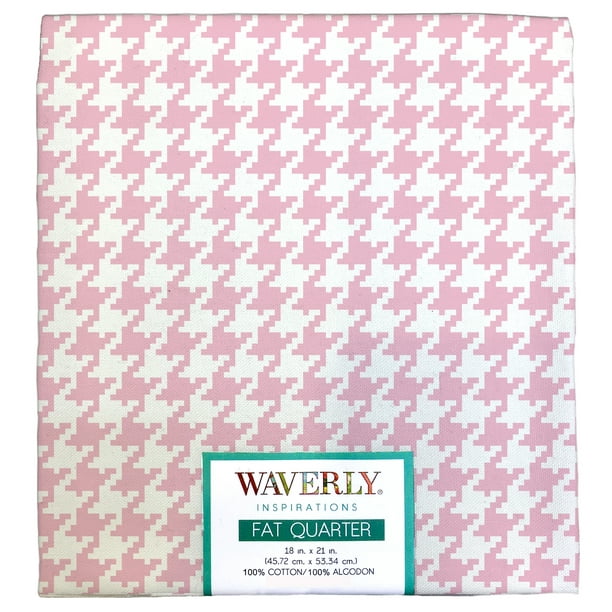 Waverly Inspirations 21 X 1 Yd 100 Cotton Houndstooth Precut Craft Fabric Pink And White