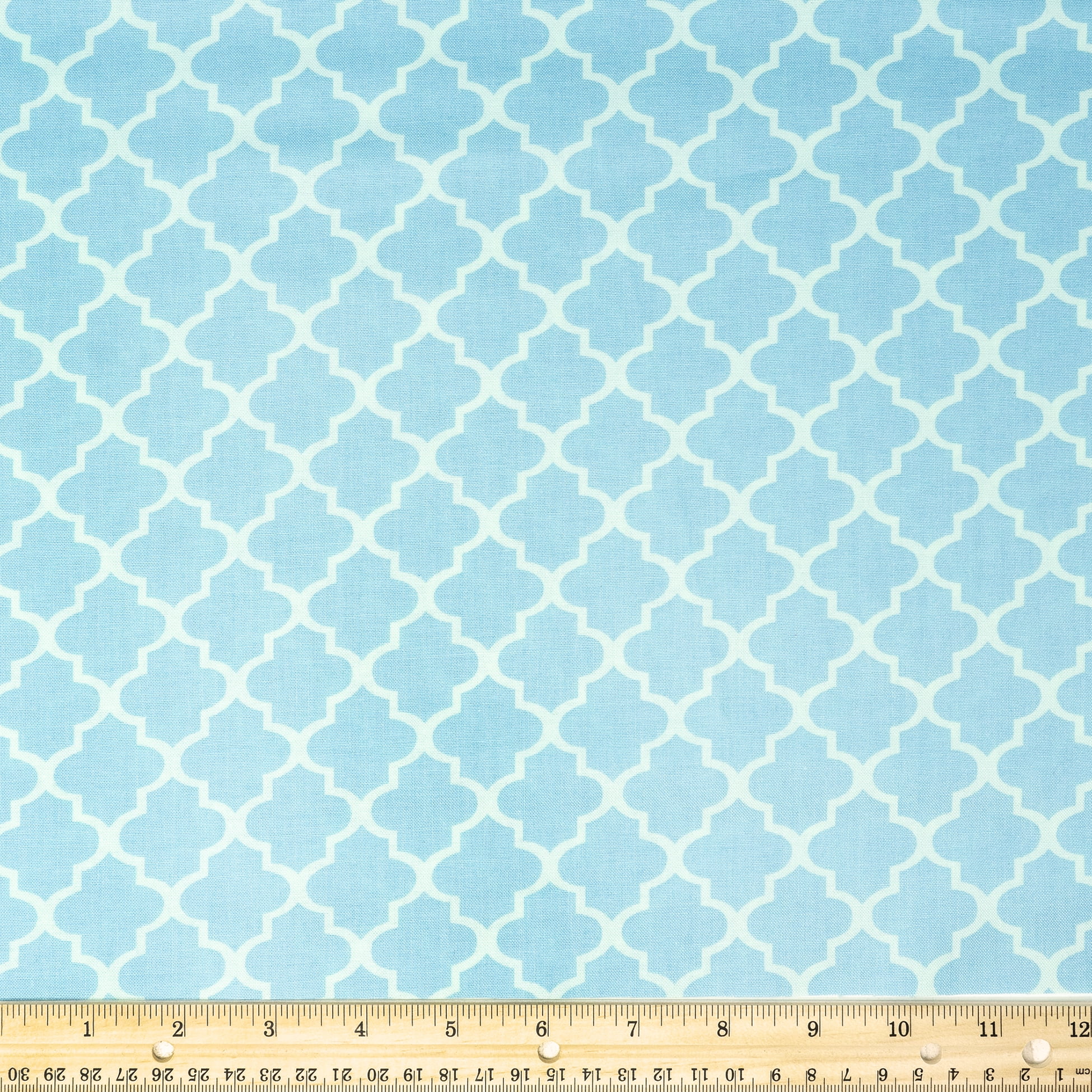 Waverly Inspirations 21" x 1 yd 100% Cotton Printed Precut Sewing & Craft Fabric, Blue and Green