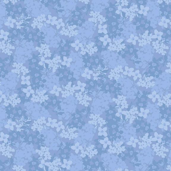 Waverly Inspirations 1 Yard Cut 100% Cotton Eva's Blooms Fabric, Marina, 44” Wide for Quilting & Sewing