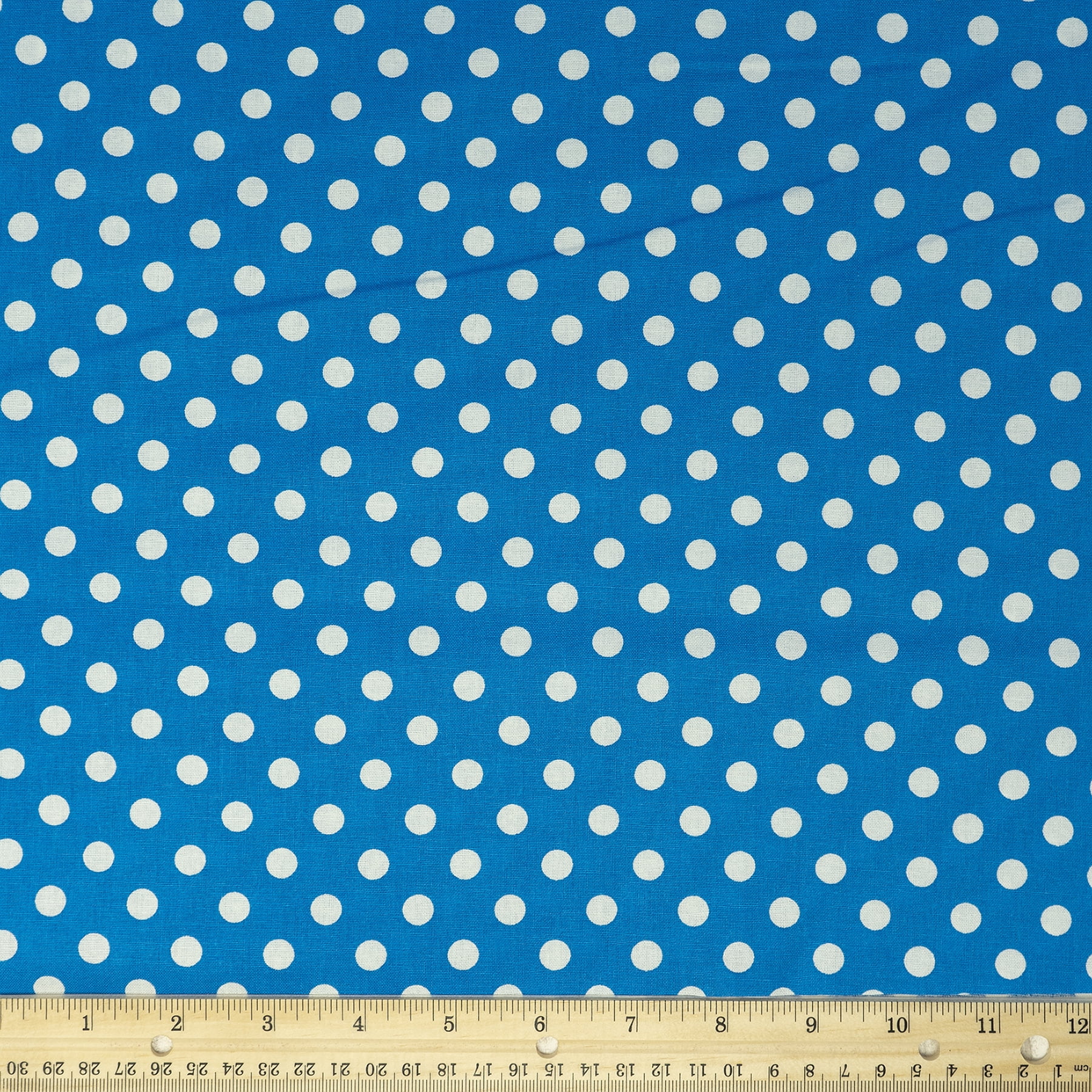 Waverly Inspirations 44" 100% Cotton Canvas Big Polka Dot Sewing & Craft Fabric 8 yd By the Bolt, Lagoon