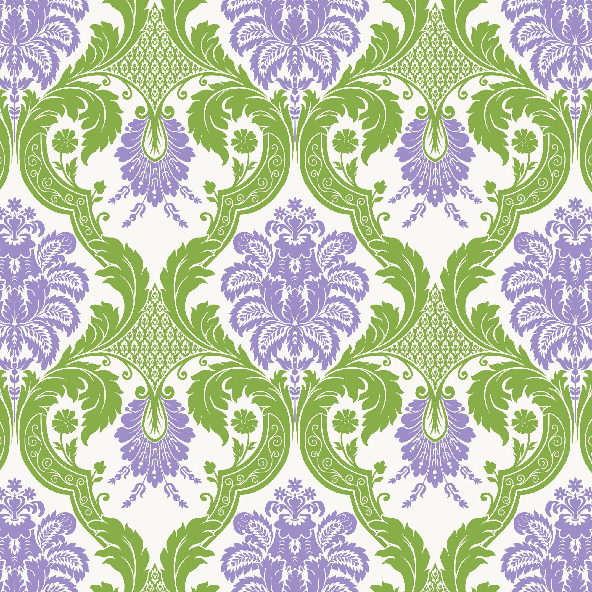Waverly Inspirations 8 Yard Bolt 100% Cotton Fabric Damask, Lilac, 44" Wide for Quilting & Sewing