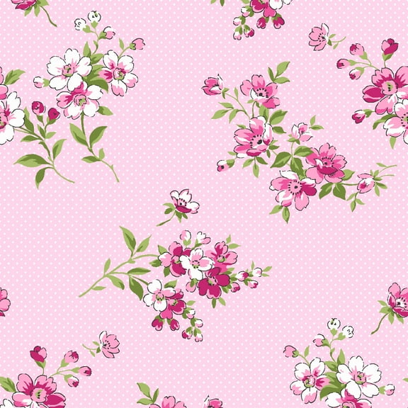 Waverly Inspirations 44" 100% Cotton Floral Sewing & Crafting Fabrics, 8 yd By the Bolt, Carnation