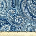 thumbnail image 1 of Waverly Inspirations 44" 100% Cotton Garden Paisley Sewing & Craft Fabric By the Yard, Blue and White, 1 of 4