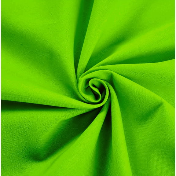 Waverly Inspirations 44" 100% Cotton Solid Print Sewing & Craft Fabric 8 yd By the Bolt, Bright Green