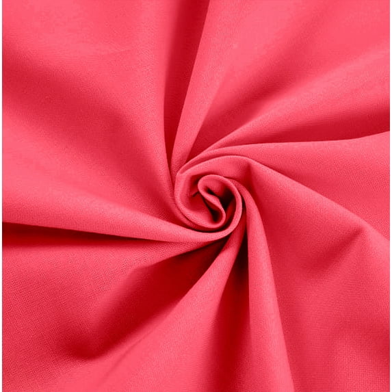 Waverly Inspirations 44" 100% Cotton Solid Print Sewing & Craft Fabric 8 yd By the Bolt, Coral