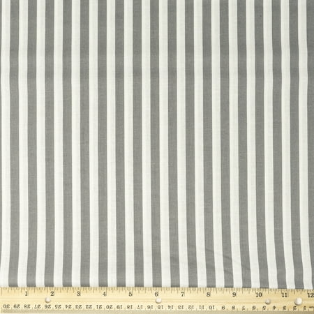 Waverly Inspirations 44" 100% Cotton Striped Sewing & Craft Fabric 8 yd By the Bolt, Steel