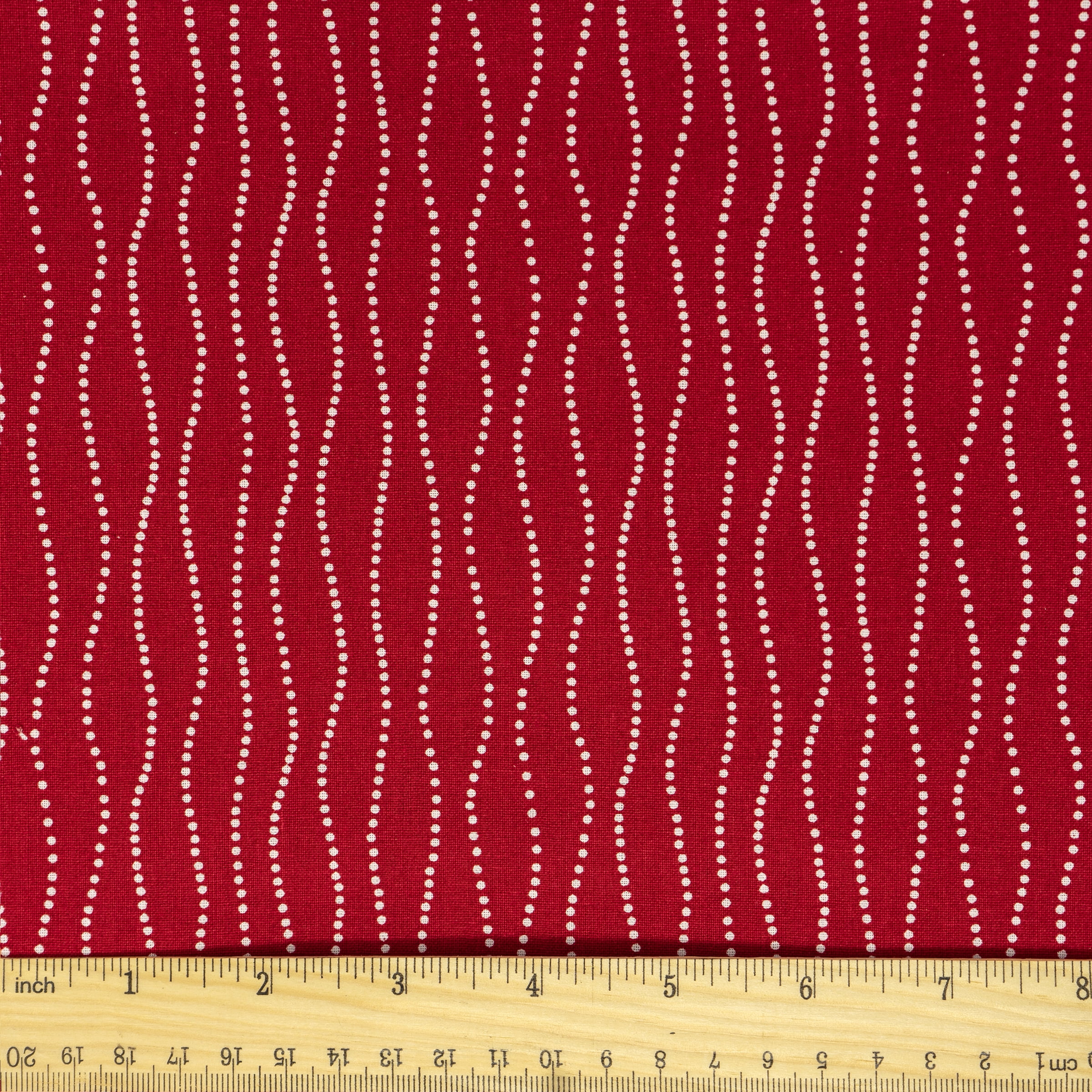 Waverly Inspirations By the Yard 100% Cotton Fabric Tracks, White and Red, 44" Wide for Quilting & Sewing