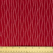 Waverly Inspirations 44" 100% Cotton Tracks Sewing & Craft Fabric By the Yard, White and Red