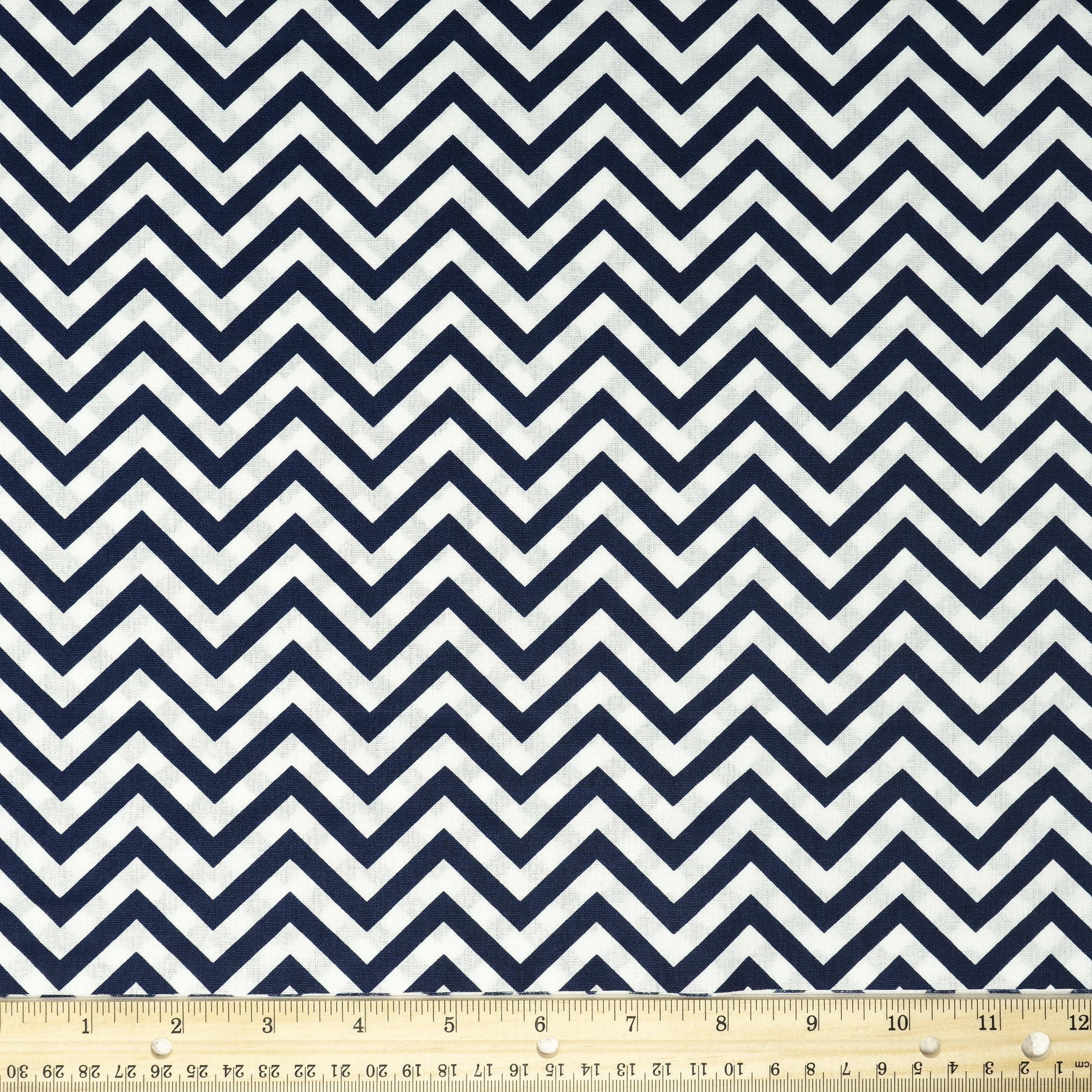 Waverly Inspirations 44" 100% Cotton Zigzag Sewing & Crafting Fabrics, 8 yd By the Bolt, Ink