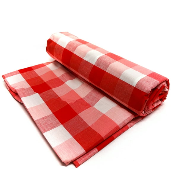 Waverly Inspirations 44" (3 Yards Cut) 100% Cotton Print Quilting Fabric, Red and White 1" Gingham