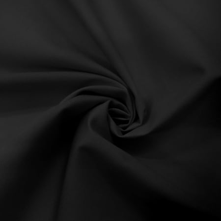 Waverly Inspirations 44" (3 Yards Cut) 100% Cotton Solid Quilting Fabric Precut, Black