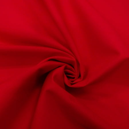 Waverly Inspirations 44" (3 Yards Cut) 100% Cotton Solid Quilting Fabric Precut, Poppy Red