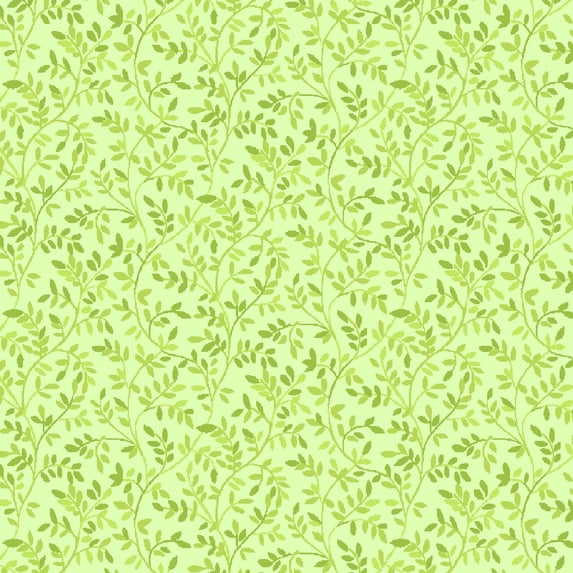 Waverly Inspirations 44" Cotton Italian Leaves Sewing & Craft Fabric by the Yard, Greenery