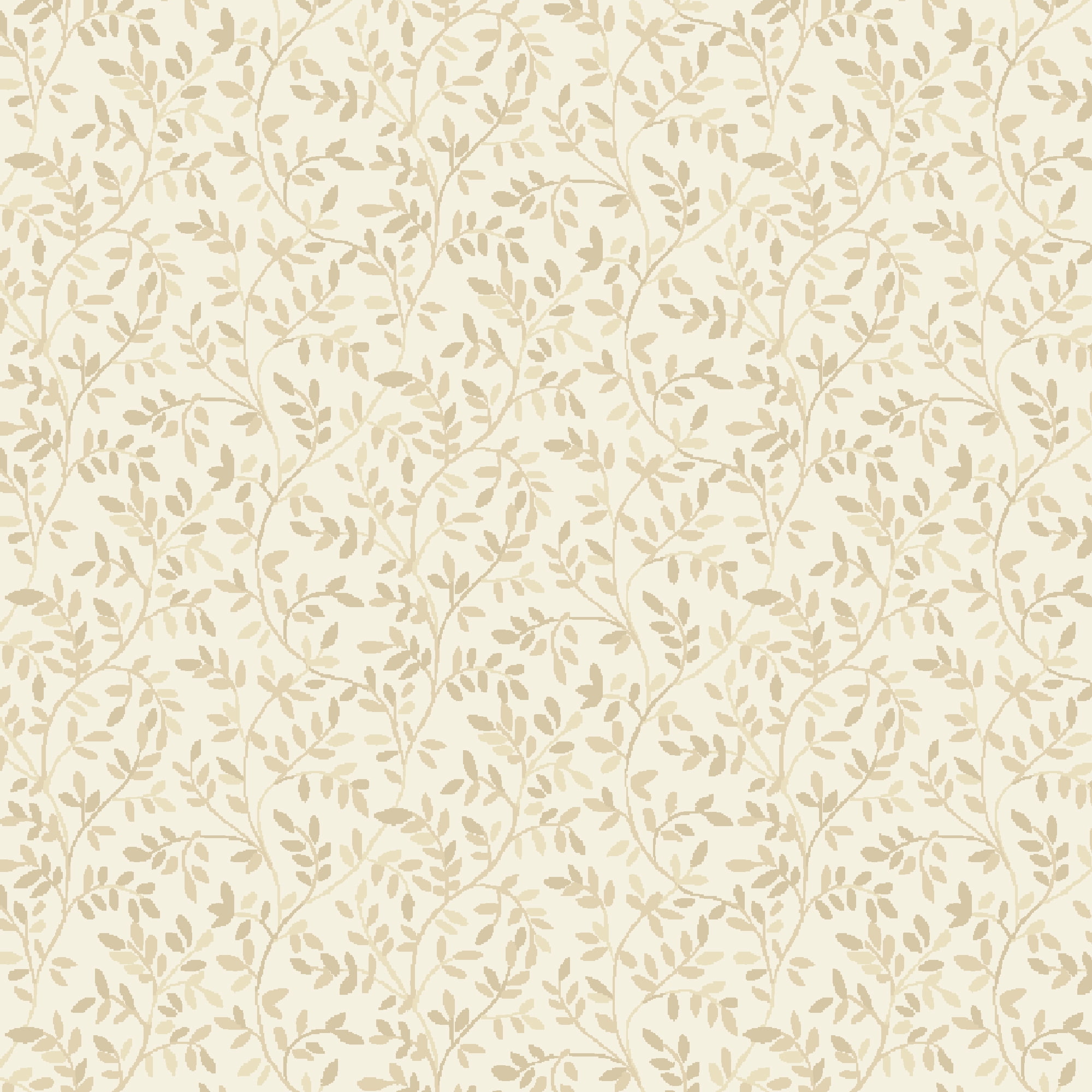 Waverly Inspirations Cut by the Yard 100% Cotton Italian Leaves, Biscotti , 44" Wide for Quilting & Sewing