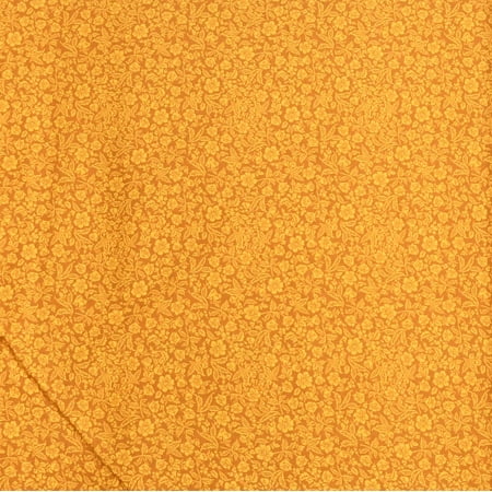 Waverly Inspirations Cut by the Yard 100% Cotton Paris Floral, Marigold , 44" Wide for Quilting & Sewing