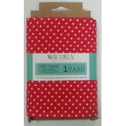 Waverly Inspirations 1 Yard Cut 100% Cotton Medium Dot Print Fabric, Poppy Red, 44" Wide for Quilting & Sewing