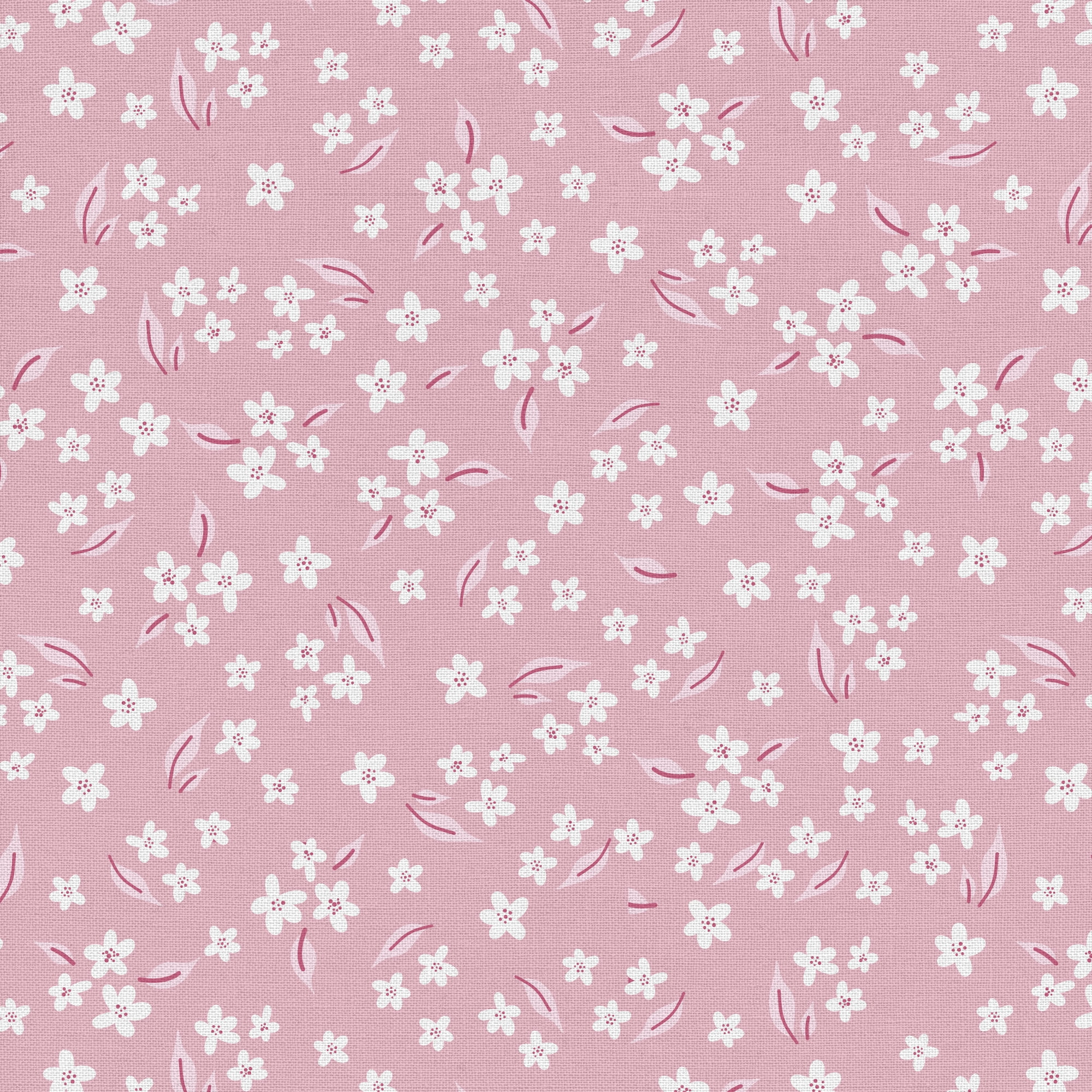 Waverly Inspirations 1 Yard Cut 100% Cotton Lucy Ditsy Fabric, Pink, 44” Wide for Quilting & Sewing