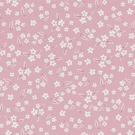 Waverly Inspirations 1 Yard 100% Cotton Lucy Ditsy, Pink, 44" Wide for Quilting & Sewing