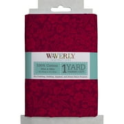 WAVERLY INSPIRACTIONS Waverly Inspirations 44" x 1 Yard Cotton Paris Floral Coordinate Sewing & Craft Fabric Precut, Red Plum