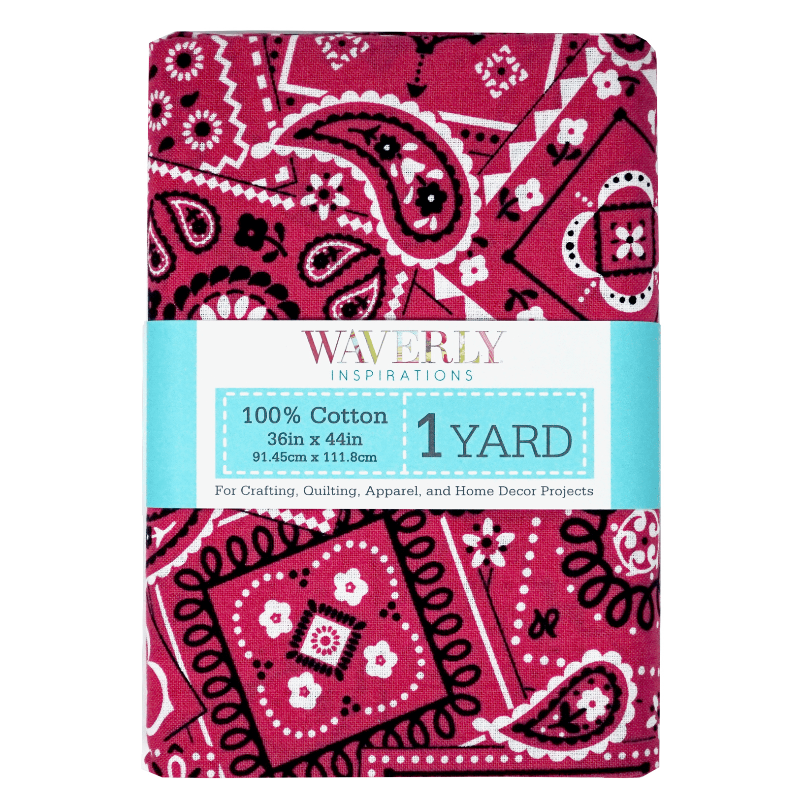 Waverly Inspirations 1 Yard Cut 100% Cotton Prints Fabric Bandana Mega 44" Wide for Quilting & Sewing