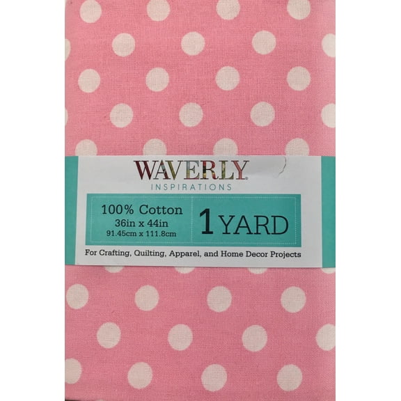 Waverly Inspirations 1 Yard Cut 100% Cotton Prints Fabric Big Dot Carnation 44" Wide for Quilting & Sewing