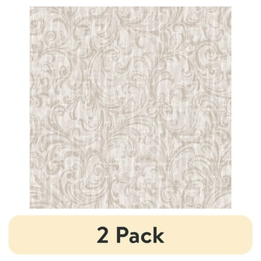 (2 pack) Waverly Inspirations 44" x 1 Yard Cotton Precut Dancing Scrolls Neutral Color Sewing Fabric, 1 Each