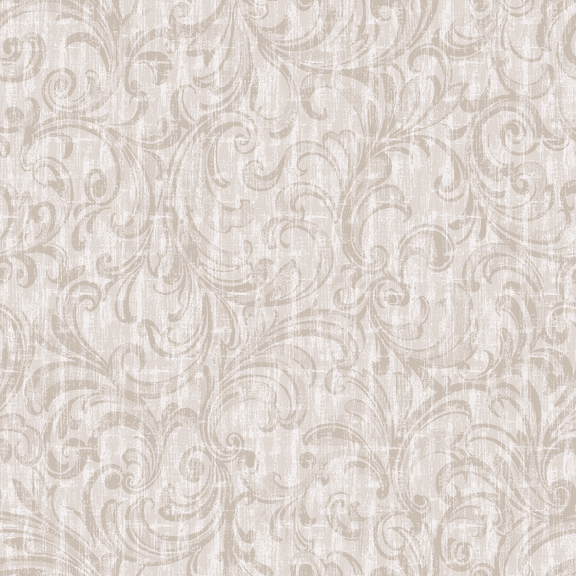 Waverly Inspirations 1 Yard Cut 100% Cotton Prints Fabric Dancing Scrolls Neutral 44" Wide for Quilting & Sewing
