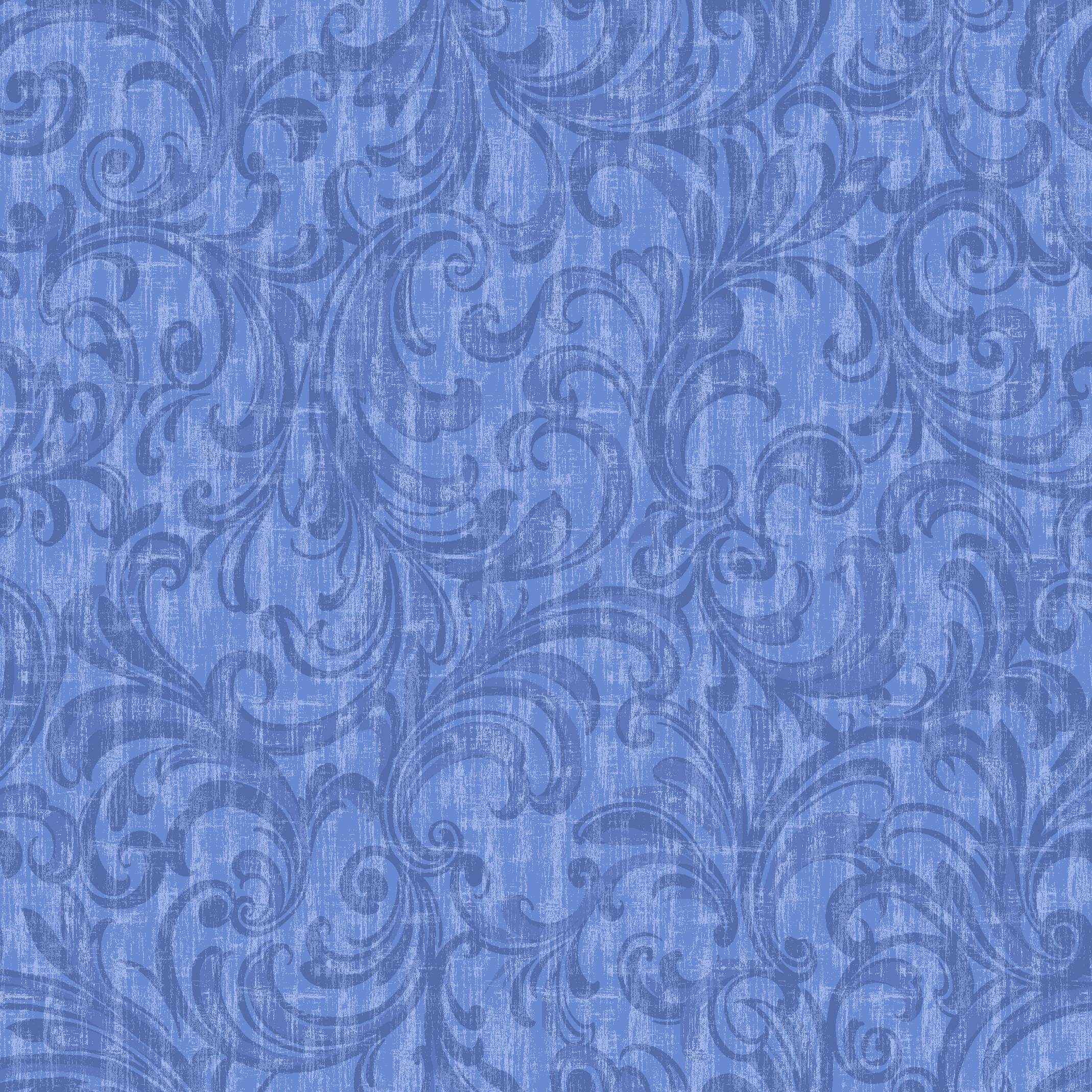 Waverly Inspirations 1 Yard Cut 100% Cotton Prints Fabric Dancing Scrolls Provence Blue 44" Wide for Quilting & Sewing