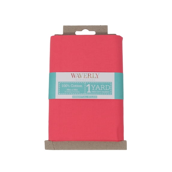 Waverly Inspirations 1 Yard Cut 100% Cotton Solid Fabric Solid Coral 44" Wide for Quilting & Sewing