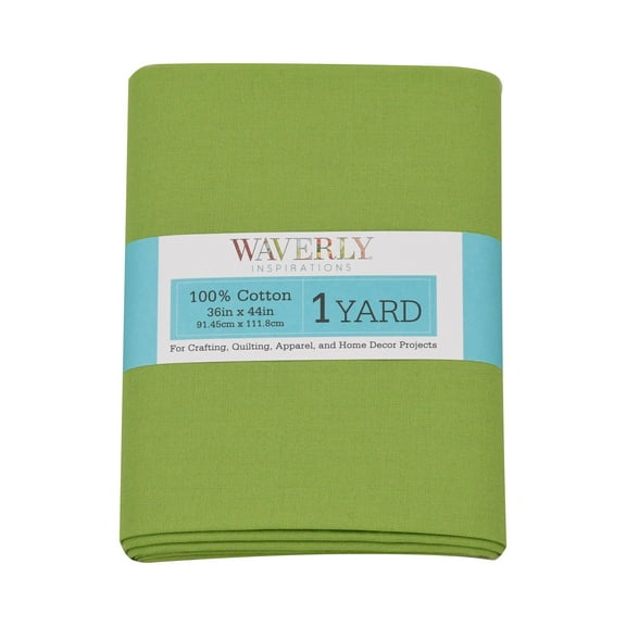 Waverly Inspirations 1 Yard Cut 100% Cotton Solid Fabric Solid Grass 44" Wide for Quilting & Sewing