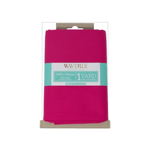 Waverly Inspirations 1 Yard Cut 100% Cotton Solid Fabric Solid Magenta 44" Wide for Quilting & Sewing