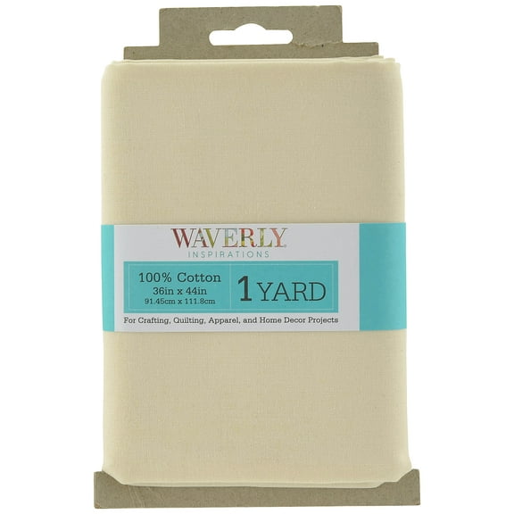 Waverly Inspirations 1 Yard Cut 100% Cotton Solid Fabric Solid Off-White 44" Wide for Quilting & Sewing