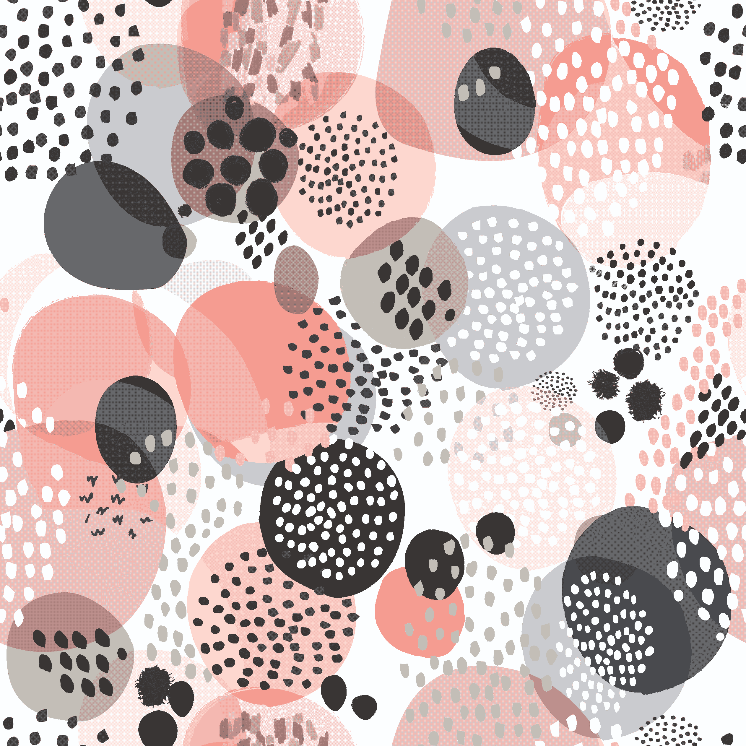 Waverly Inspirations 1 Yard Cut 100% Cotton Prints Fabric Spots Coral 44" Wide for Quilting & Sewing