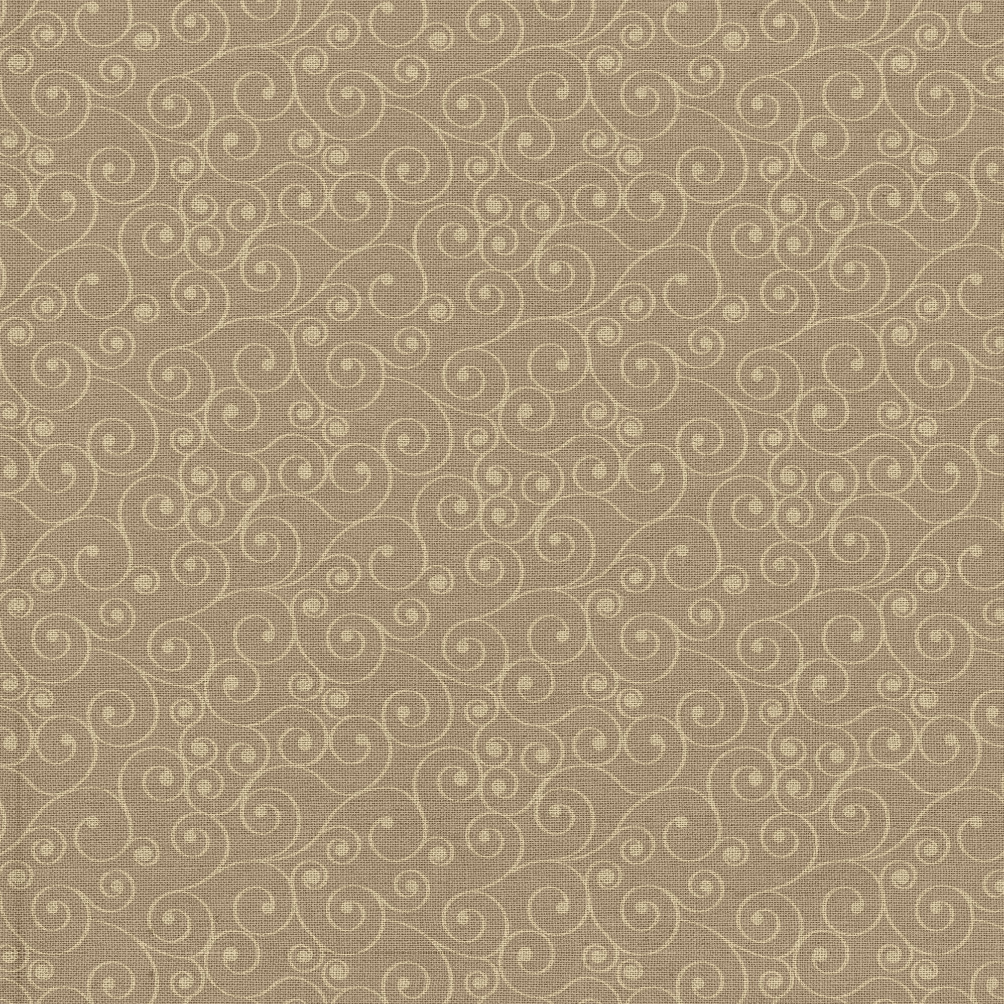 Waverly Inspirations 1 Yard 100% Cotton Russian Spirals, Brown, 44" Wide for Quilting & Sewing