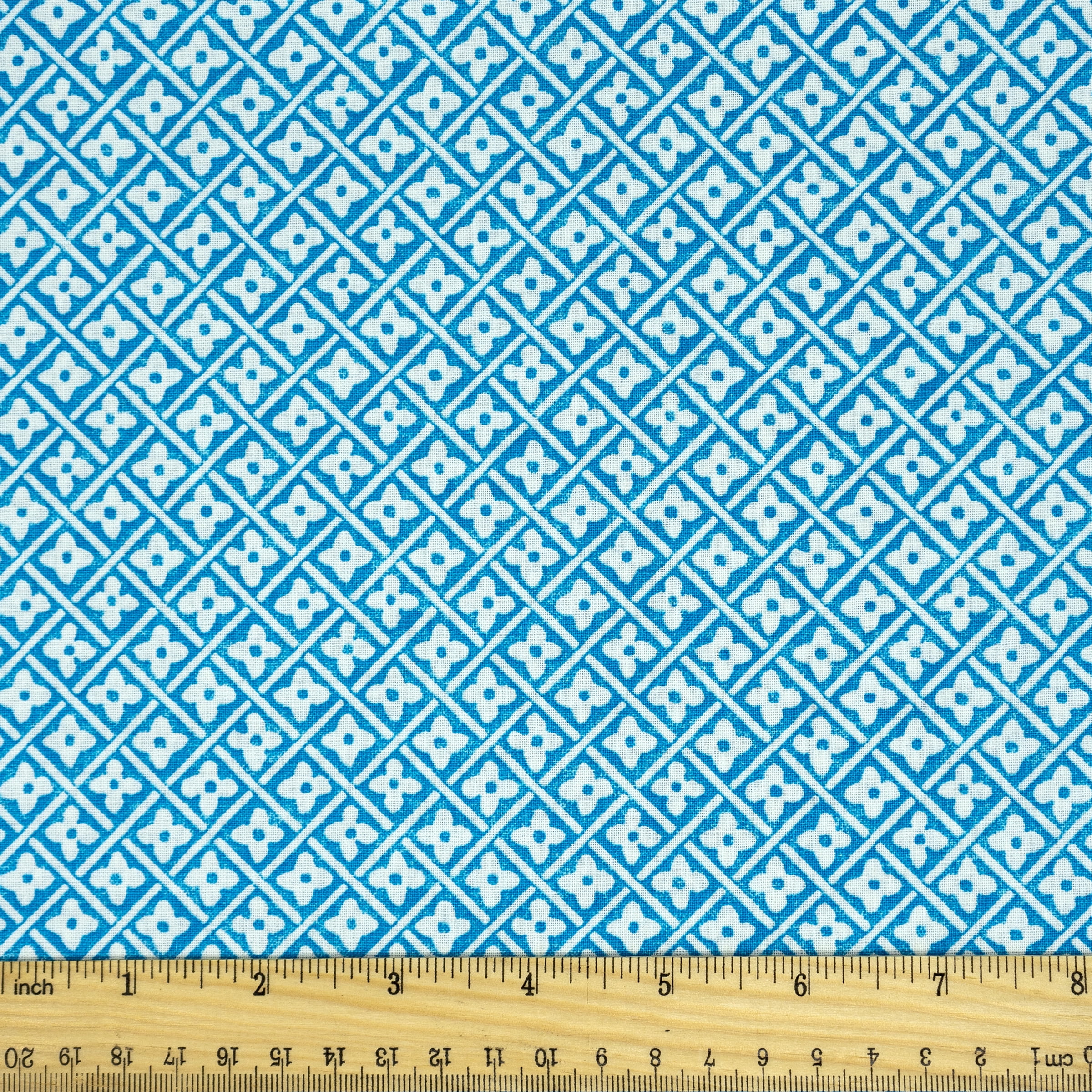 Waverly Inspirations 1 Yard Cut 100% Cotton Print Fabric Woodblock, 44" Wide for Quilting & Sewing