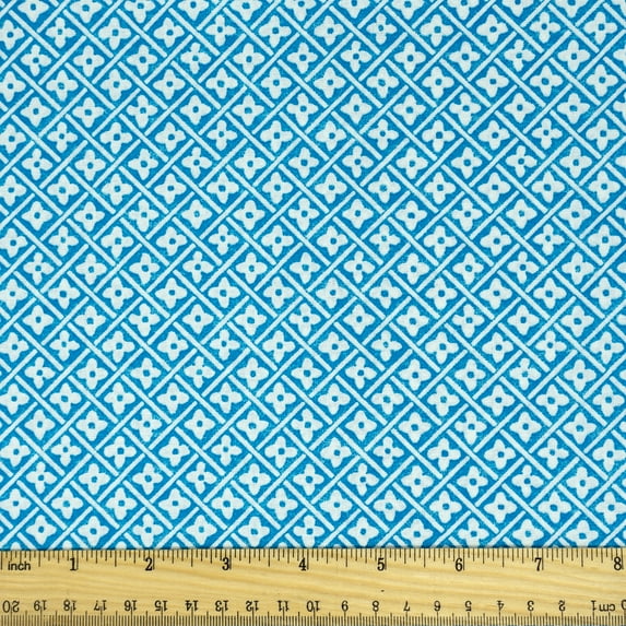 Waverly Inspirations 1 Yard Cut 100% Cotton Prints Fabric Woodblock 44" Wide for Quilting & Sewing