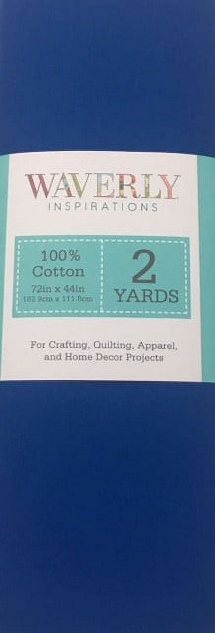 Waverly Inspirations 2 Yard Cut 100% Cotton Solid Fabric Lapis, 44" Wide for Quilting & Sewing