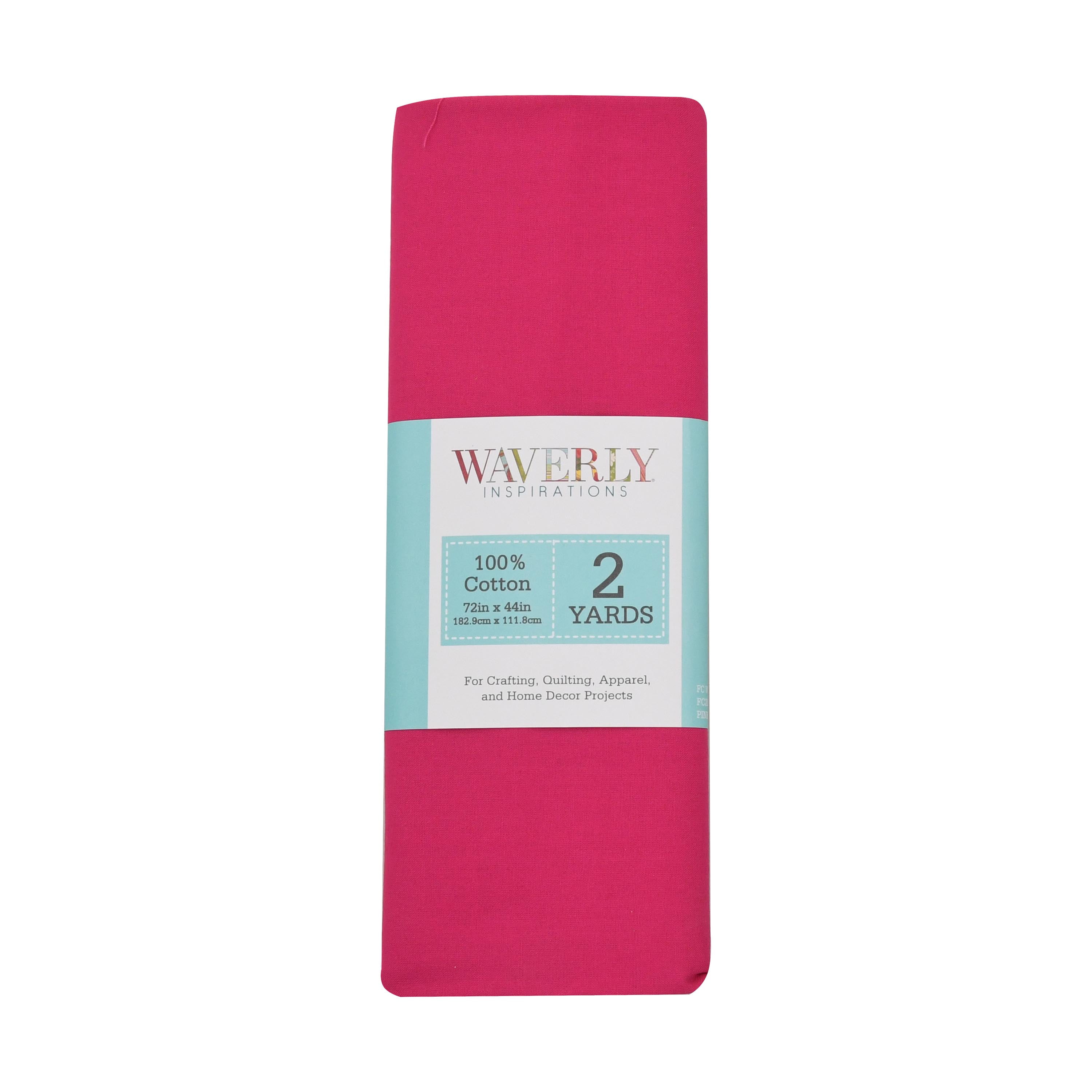 Waverly Inspirations 2 Yard Cut 100% Cotton Solid Fabric Solid Magenta, 44" Wide for Quilting & Sewing